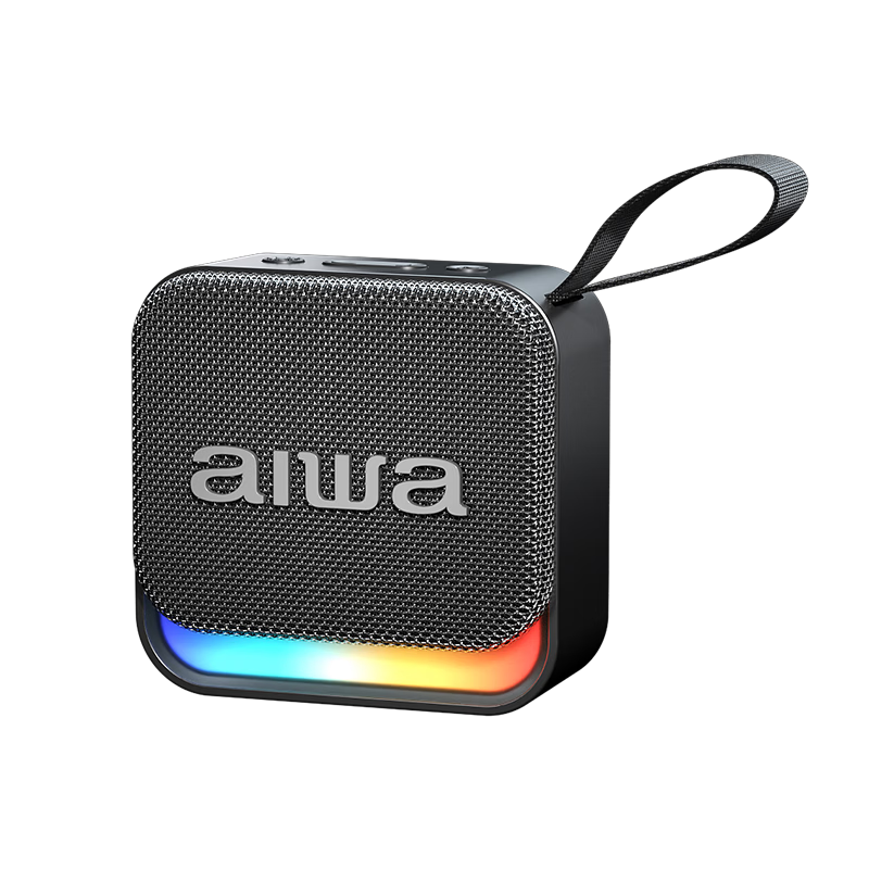 Aiwa AH-23 Bluetooth Speaker Portable Card U Disk Music Player Outdoor Mini Speaker High Volume Long Battery Life High-Quality Sound Black