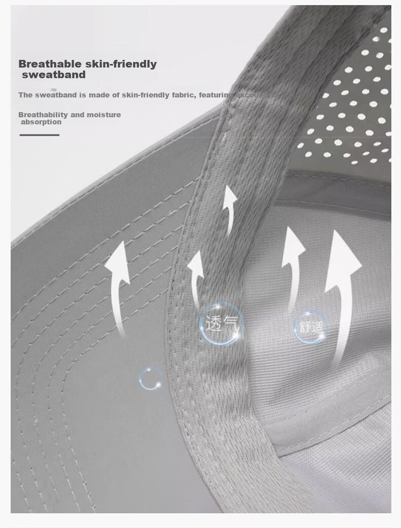 HAOGUAN Quick-Dry Breathable Baseball Cap Men's Summer Outdoor Sunshade Thin Large Head Circumference Sun Protection Duckbill Hat for Women 4