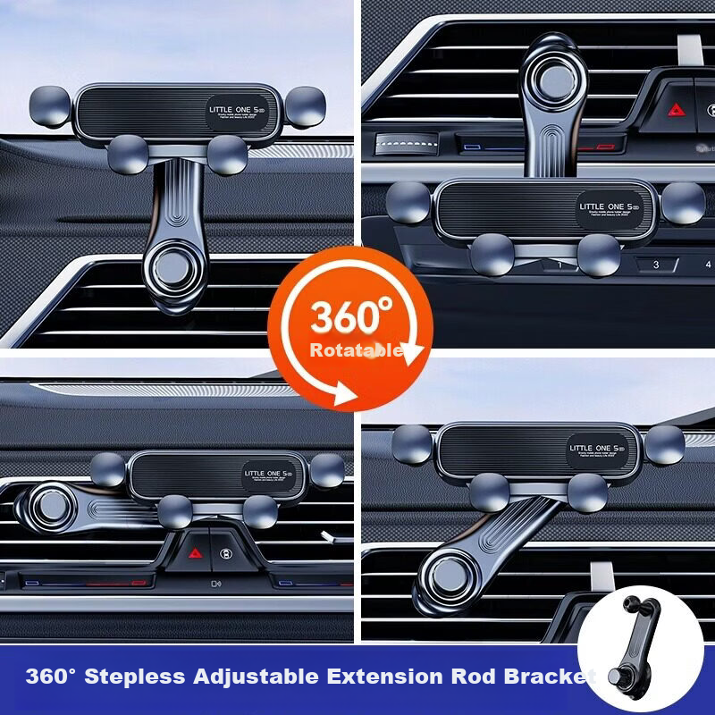 Digalun New Car Phone Holder Car Air Vent Navigation Gravity Invisible Retractable Mount