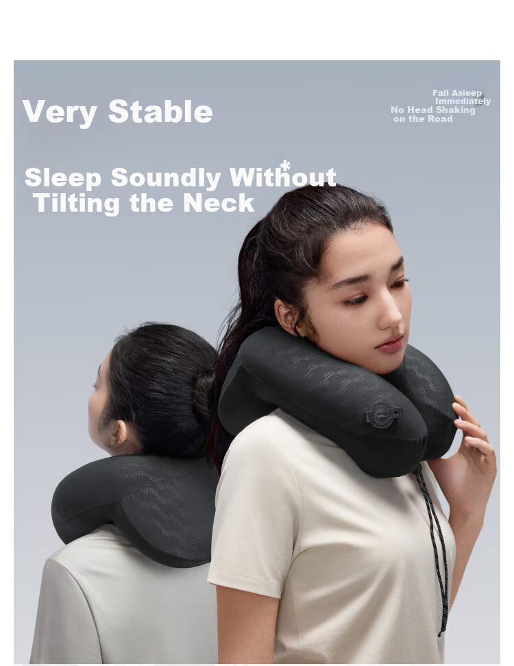 Beneunder Inflatable U-Shaped Neck Pillow Outdoor Travel Portable Full Support Neck Cushion LC612 7