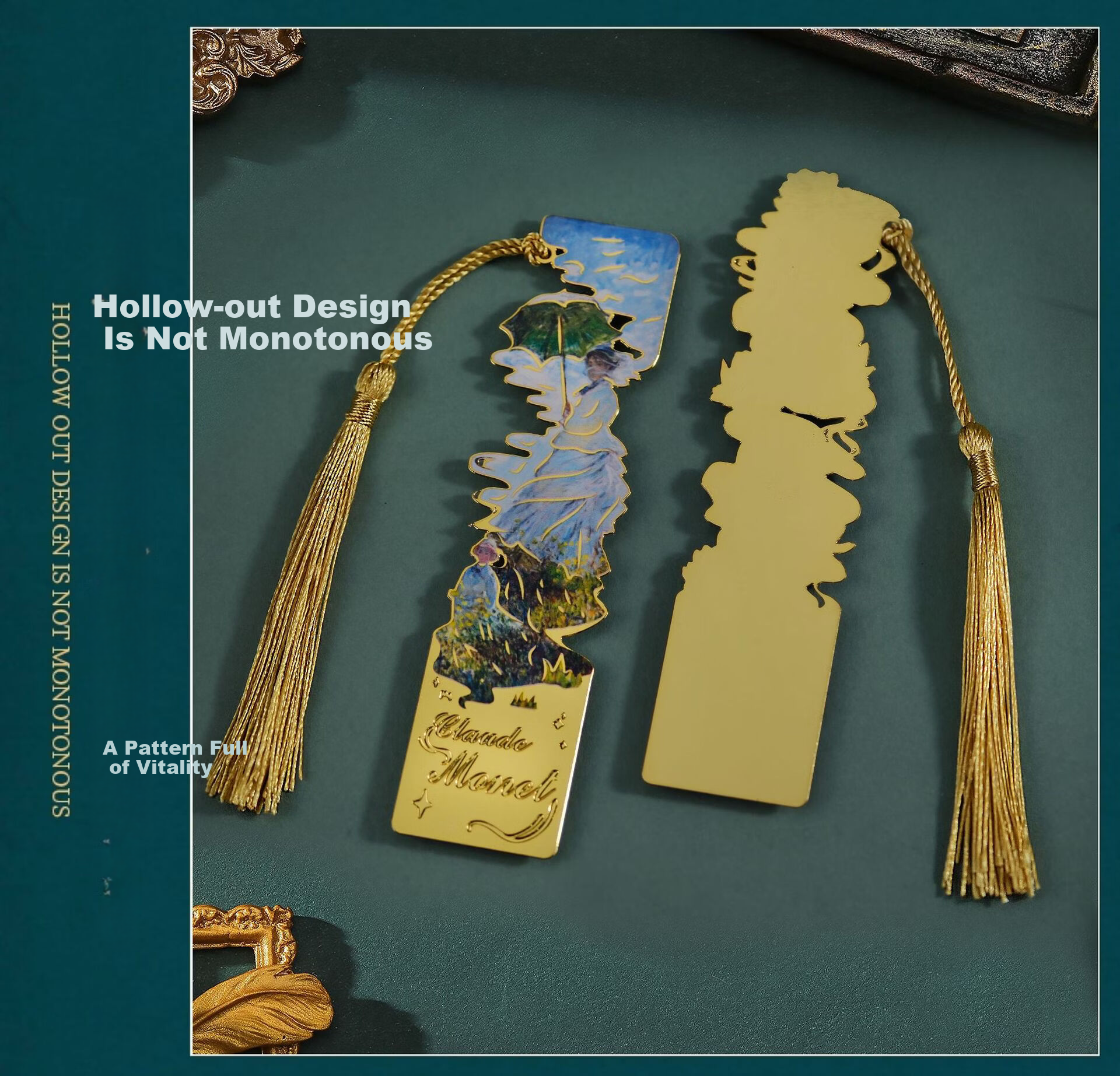 Tianshun Oil Painting Bookmark Premium Exquisite Metal Van Gogh Bookmark Classical Creative High-Value Birthday Gift for Girls Cultural and Creative Student School Reward Simple Packaging Blooming Apr 5