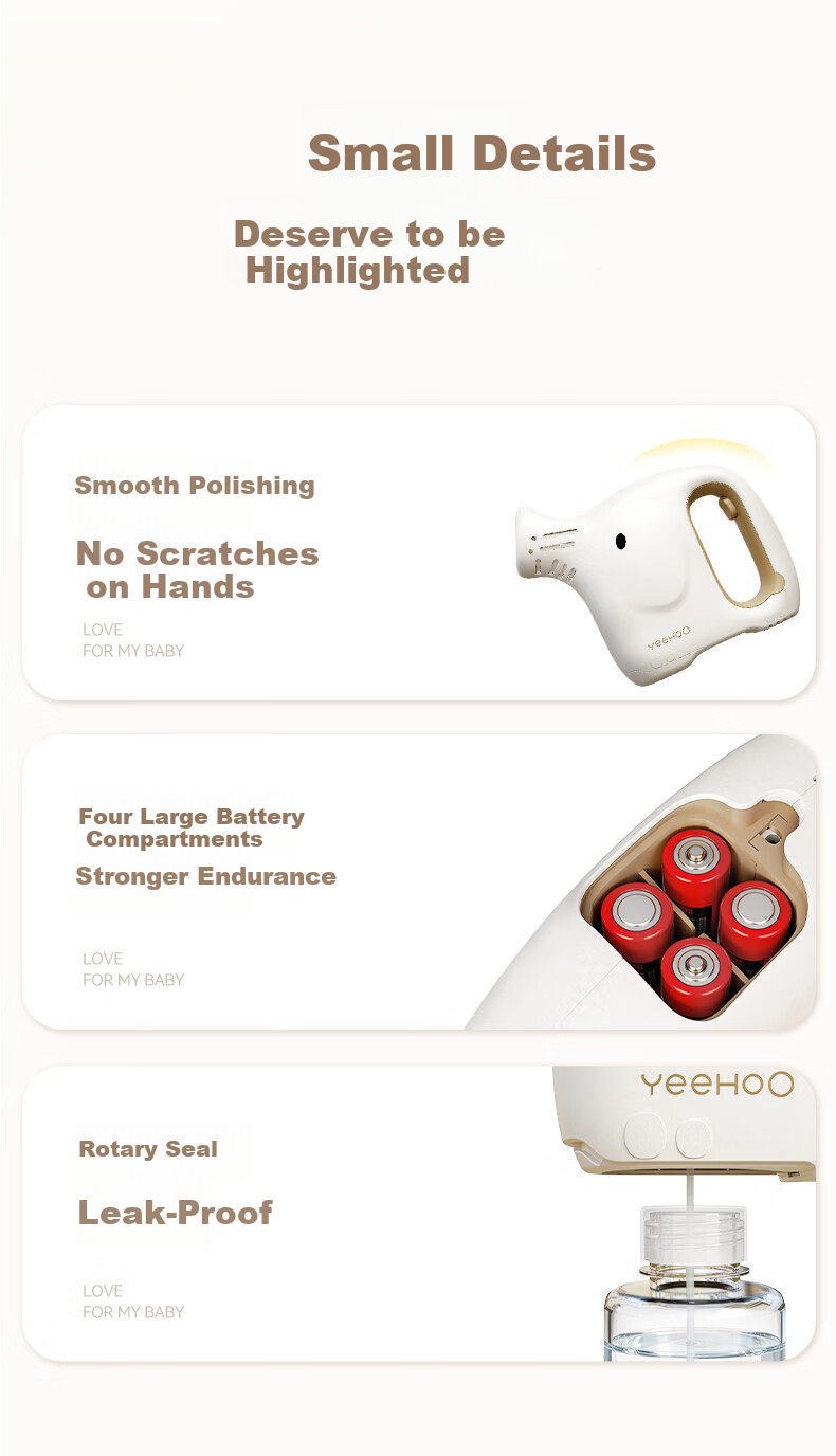 YEEHOO Elephant Bubble Machine for Kids 1-3 Years Old Electric Bubble Toy Non-Toxic Bubble Solution Children's Day Gift 7