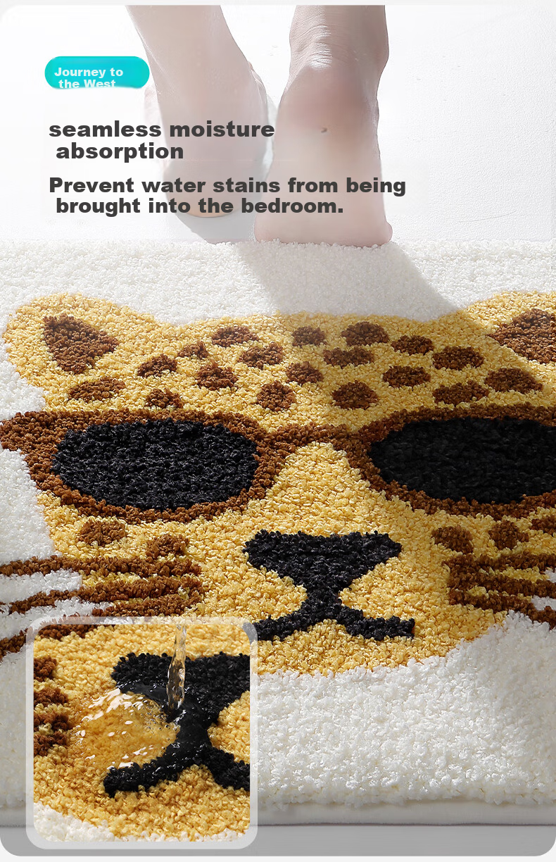 Da Jiang Bathroom Floor Mat Absorbent Bath Mat Toilet Door Entrance Rug 40x60cm 3