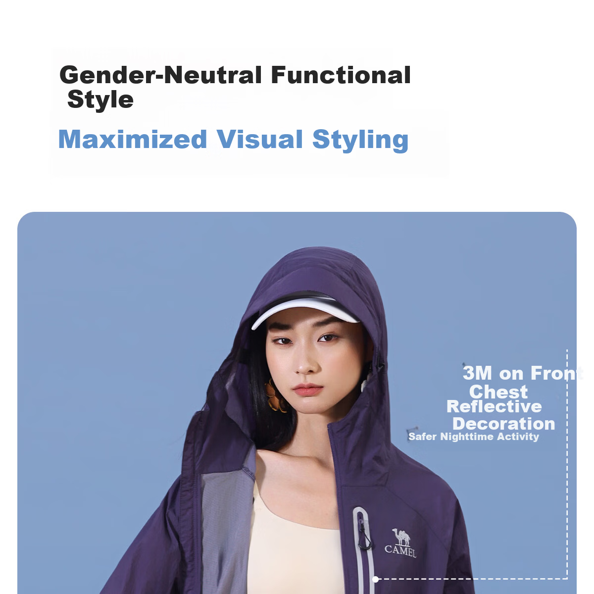 Camel Iceberg Sunscreen Jacket Pro Wang Junkai Edition Cooling Waterproof UV Protection Lightweight Skin Jacket M35BK07069 13