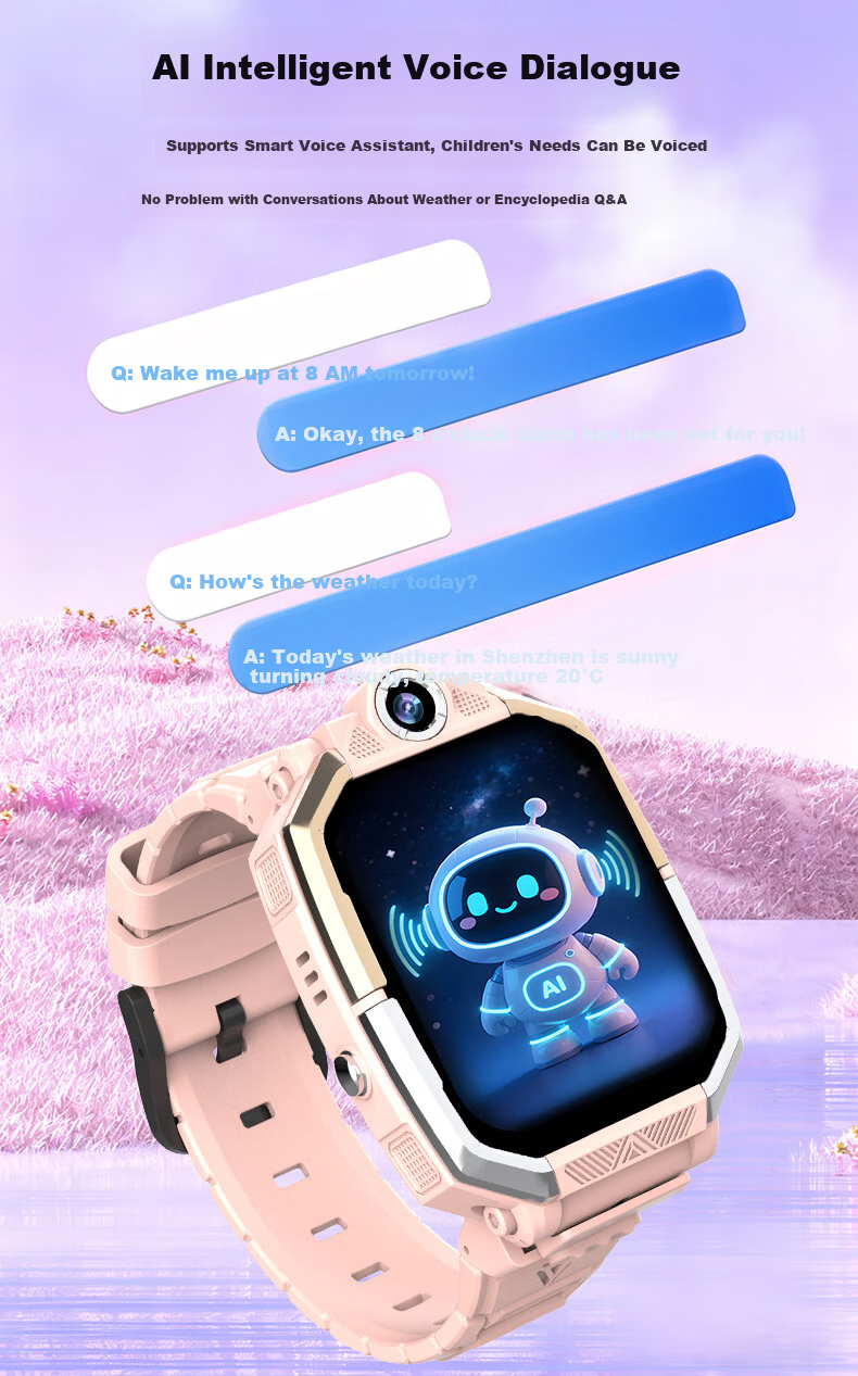 HAOXUEXI Smart Kids Phone Watch 5G Full Network Positioning Flip Waterproof WeChat for Boys and Girls Elementary and Middle School 8