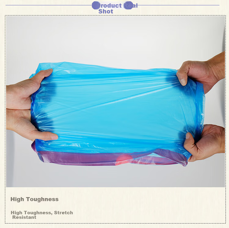 Jiecheng Thickened Drawstring Garbage Bags 15 Rolls 45x45cm 225pcs Double-Sided 2-Layer Large Handheld Kitchen Household Kitchen Waste Bags 7