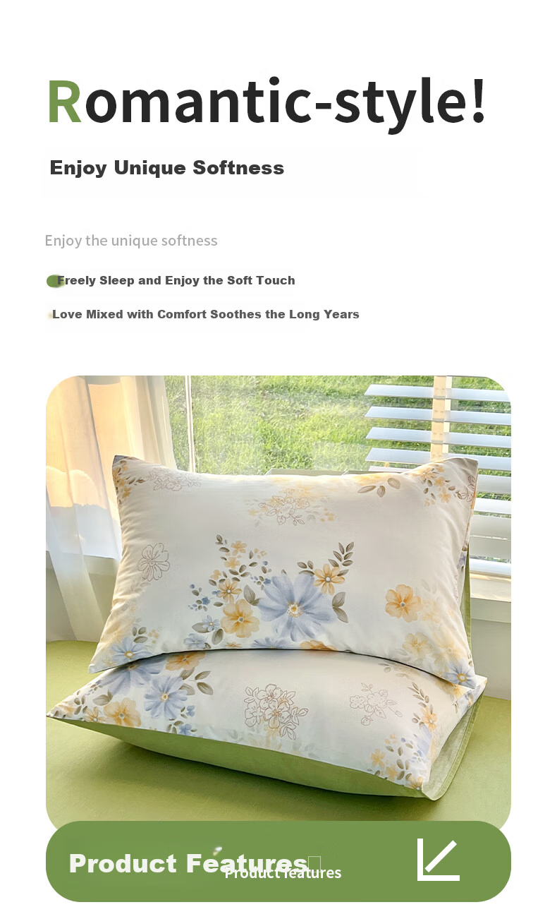 Grace A-Class Antibacterial 100% Xinjiang Cotton Pillowcases, Single Student Pillowcase Pair 48*72cm, Qinghe 1