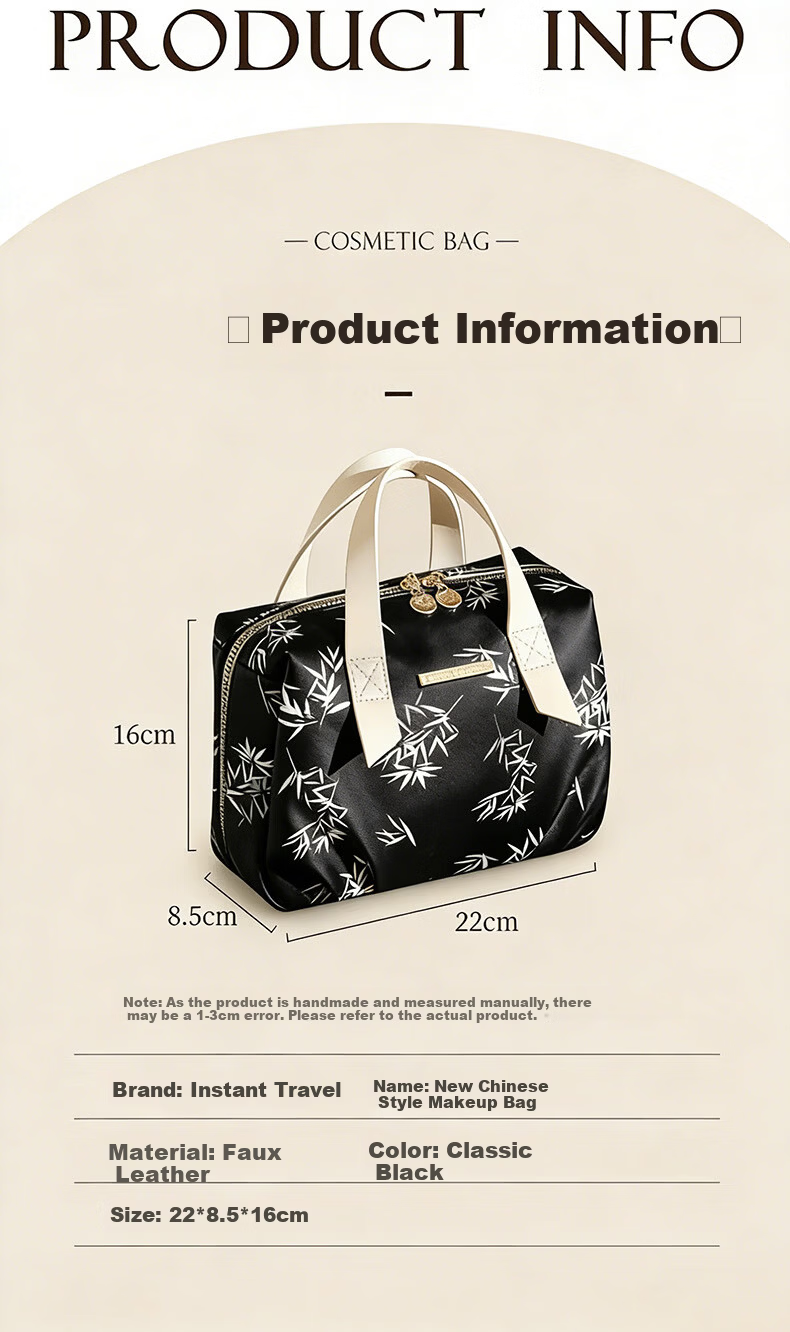 LOHO Travel Makeup Bag Portable Women's 2026 New High-Value Large Capacity Toiletry Skincare Storage Pouch Box Bag 1