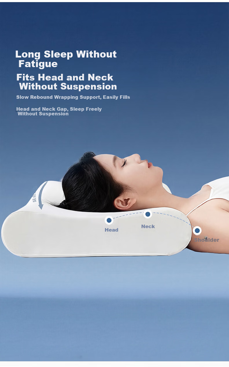 Mercury Home Textiles Ergonomic Slow Rebound Memory Foam Cervical Pillow Core A-Class Memory Foam Pillow Core Deep Sleep Relaxation Hotel Pillow 4
