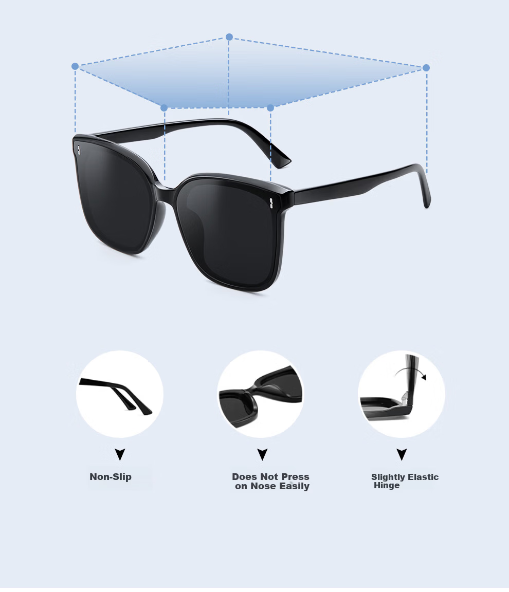 GENTLE MANIA HD Sunglasses Unisex UV Protection Outdoor Driving Large Frame Slimming Glasses 11
