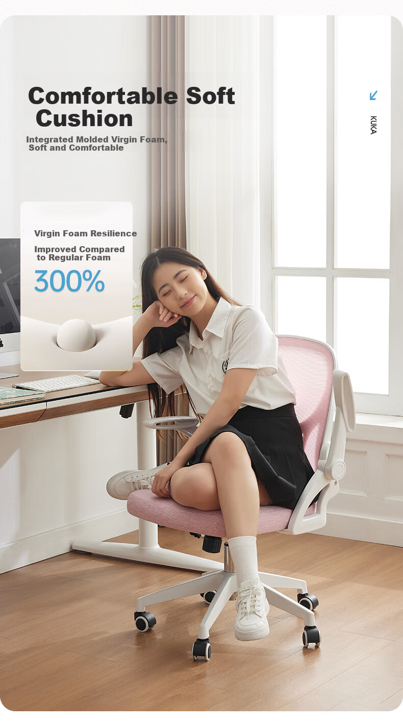 Kuka Home F05 Computer Chair Ergonomic Office Chair for Home Long Sitting Student Study Desk Chair Gaming Chair 8