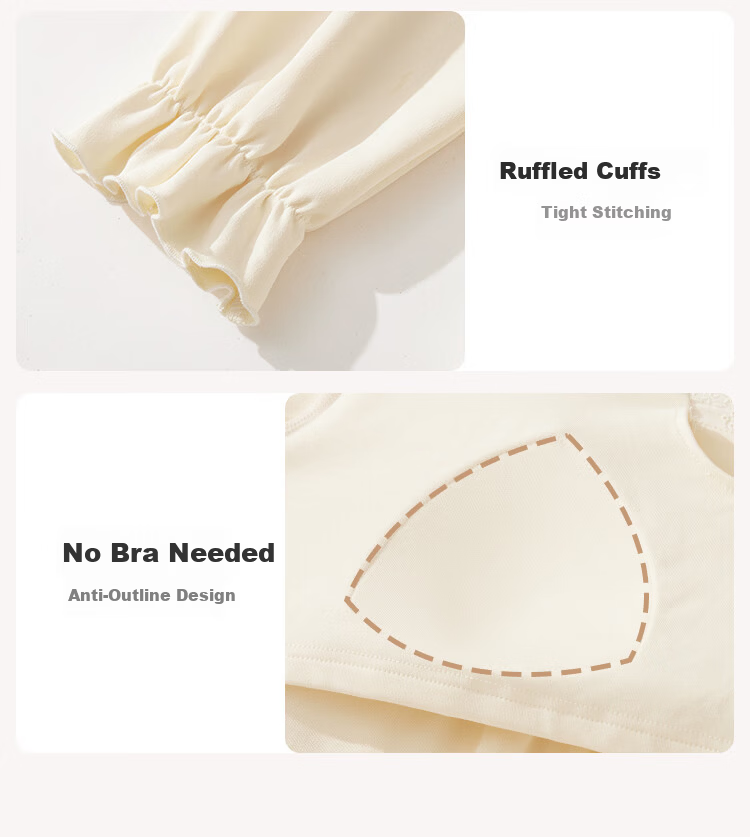Nanjiren 2026 New Women's Cotton Nightgown with Chest Pad Summer Long Sleeve Princess Style Homewear Pajamas 7