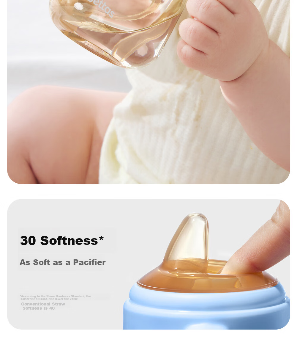 Betis Training Duckbill Cup Baby Water Bottle Infant 6 Months to 1 Year 2 Years Old Children's Direct Drinking Milk Rice 240ml 9