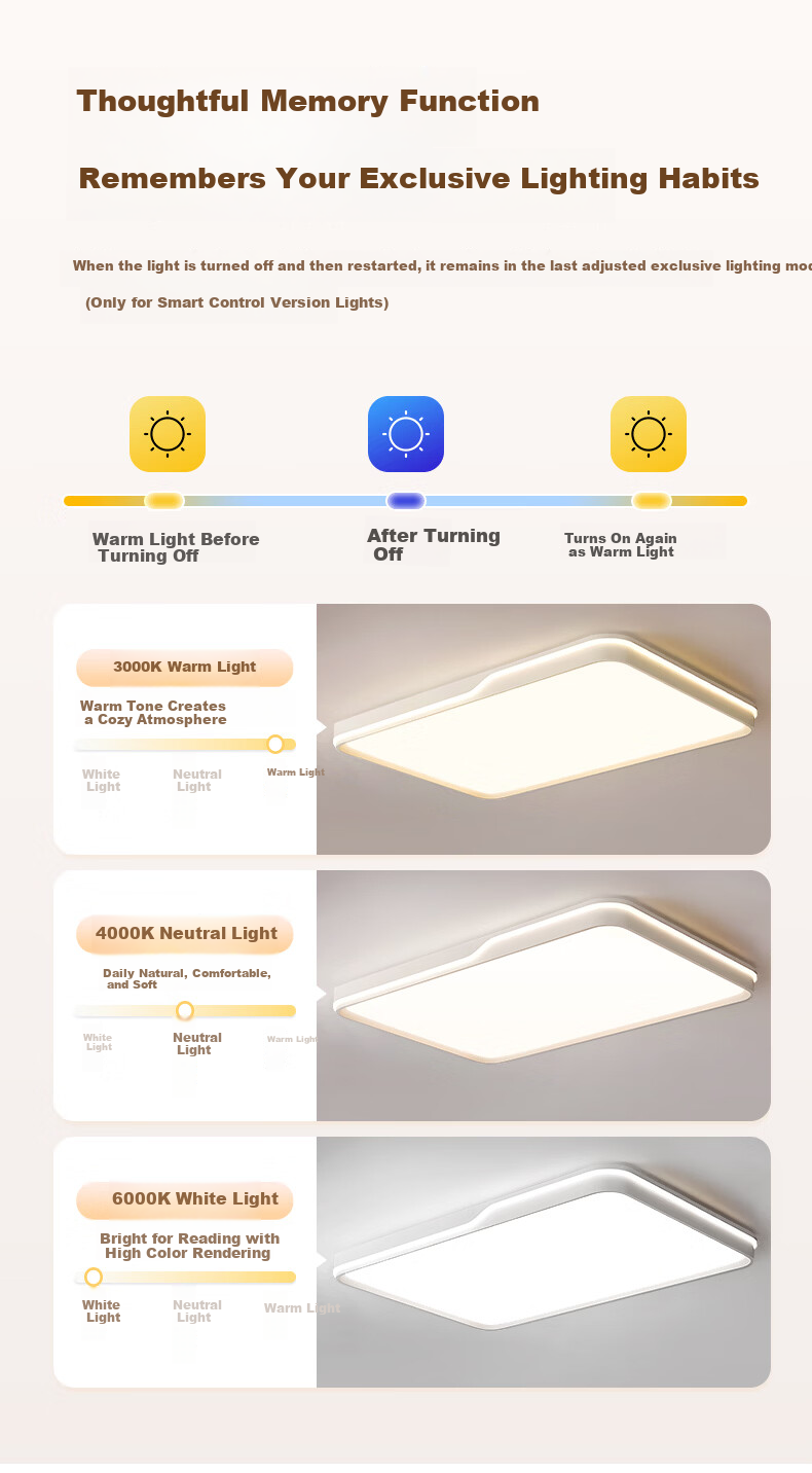 Micoe Purui Eye Protection Ceiling Light Bedroom Lamp Smart Offline Voice LED Minimalist Zhongshan Lighting Youjian Series 9