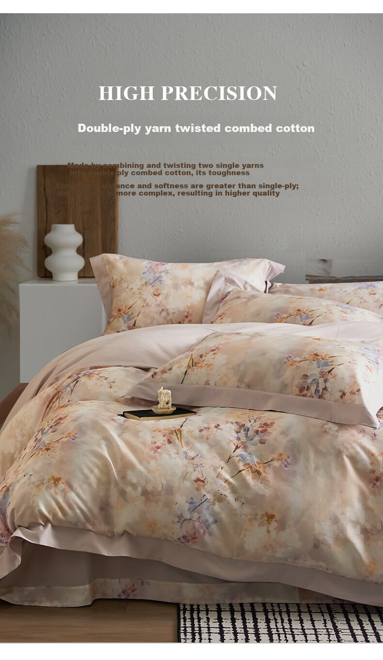 La Torretta 100% Cotton Bedding Duvet Cover Single Piece 60s Cotton Printed Duvet Cover 200x230cm Purple Fairy 5