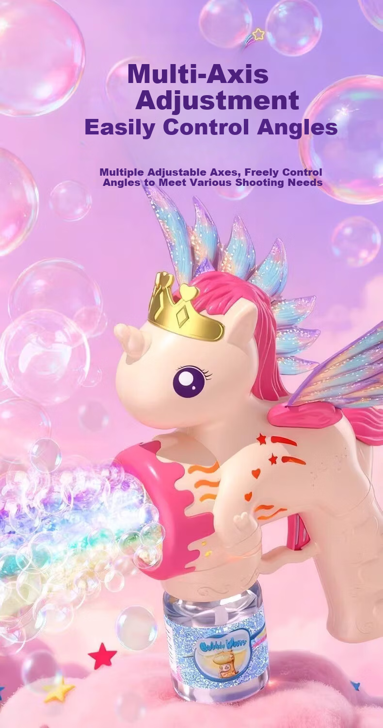 EagleStone Bubble Machine for Kids Gatling 3-6 Years Rechargeable Fully Automatic Handheld Bubble Gun Toy Children's Day Gift 1