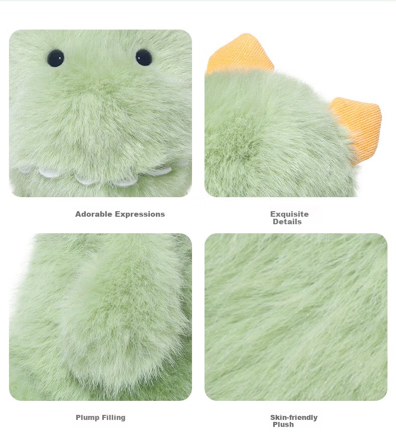 Zhuoqu Tiny Dinosaur Plush Toy Cute Doll Sleeping Pillow Companion Doll Children's Day Gift for Girls 4