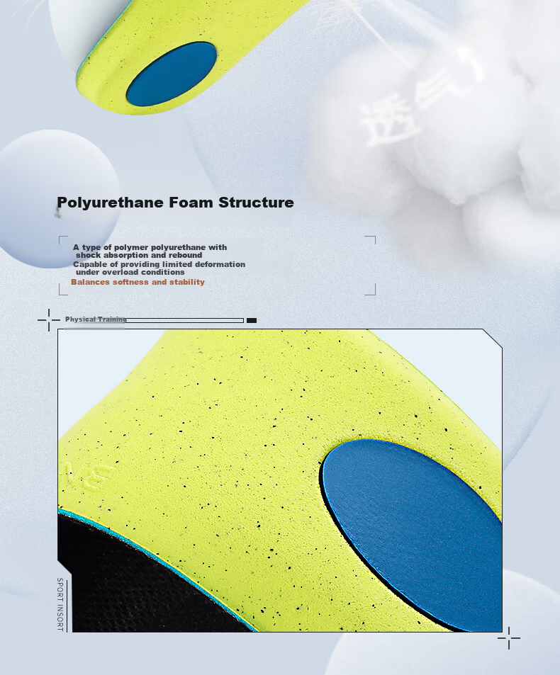 3515 Outdoor Training Sports Insoles for Men Shock Absorption Soft Cushioning Breathable Sweat-Absorbing Odor-Resistant Antibacterial Size 41 6