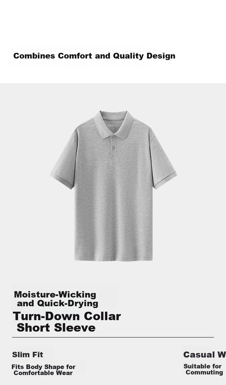 Semir Wang Anyu Mall Same Style | Men's Polo Shirt Summer Trendy Short Sleeve 2026 New Quick-Dry Breathable T-Shirt Father's Day 17