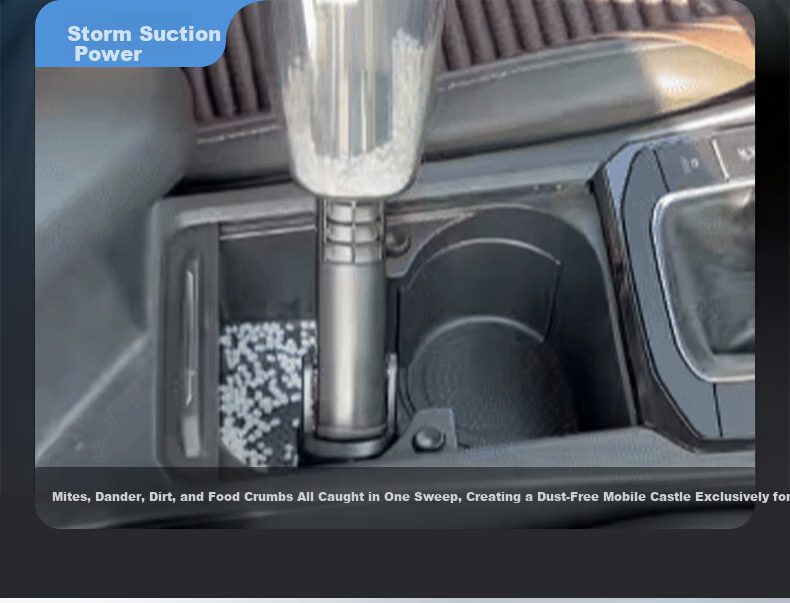 Aucma Car Vacuum Cleaner 600ml Dustbin Wireless Handheld High Suction Portable Mini Multi-functional Nozzle Powerful Dust Removal for Car Home Desktop Keyboard Cleaning 5