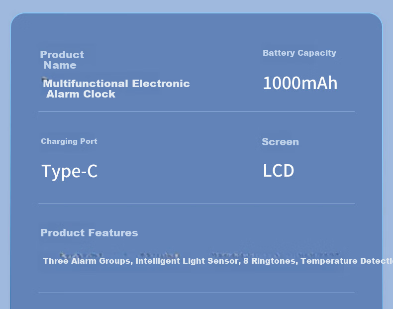 Qite Smart Alarm Clock Multifunctional 2026 New Student Wake-Up Device Temperature Display Snooze Electronic Desktop Clock Gift for Middle and High School Students Children's Day 25