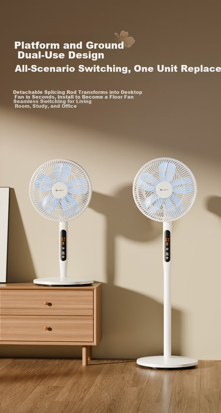 GREE Flower Elf Pro Energy Level 1 DC Inverter Quiet Energy-Saving Voice Control Electric Fan Bedroom Floor Fan High Airflow Silent 11