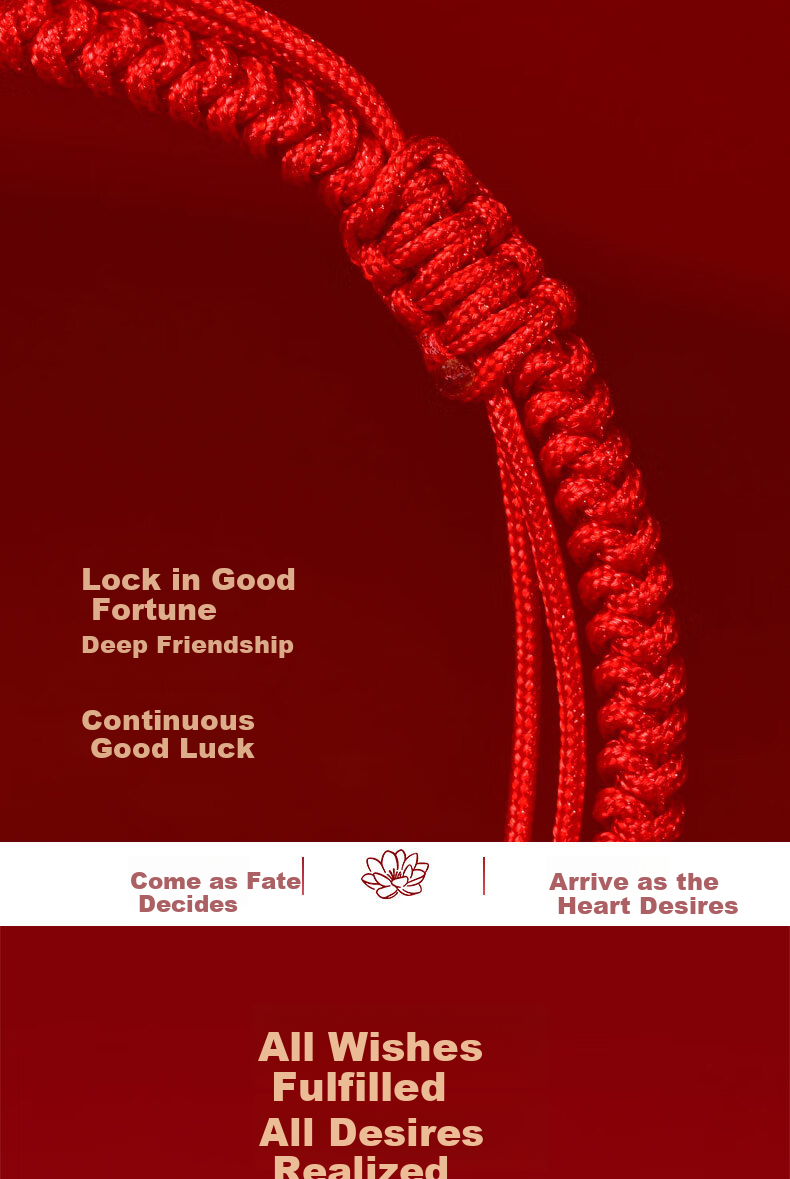 Pujing 2026 Year of the Horse Red Rope Bracelet Woven Women's Red Luck Bead Amulet Mouse Ox Rabbit Sheep Hand Bracelet Gift 7