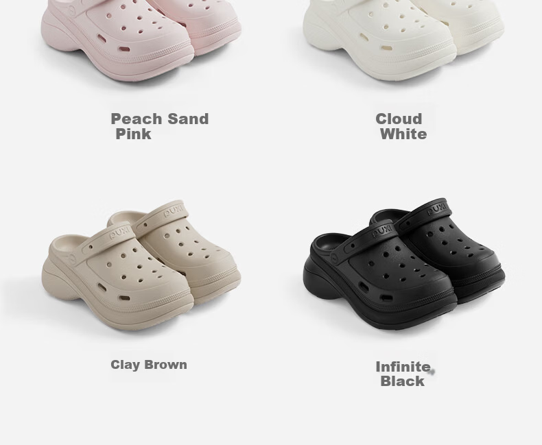 Puxi Dieyuan Women's Hollow Thick-Soled Height-Increasing Soft-Feel Sandals 2026 New Beach Slippers for Women 4