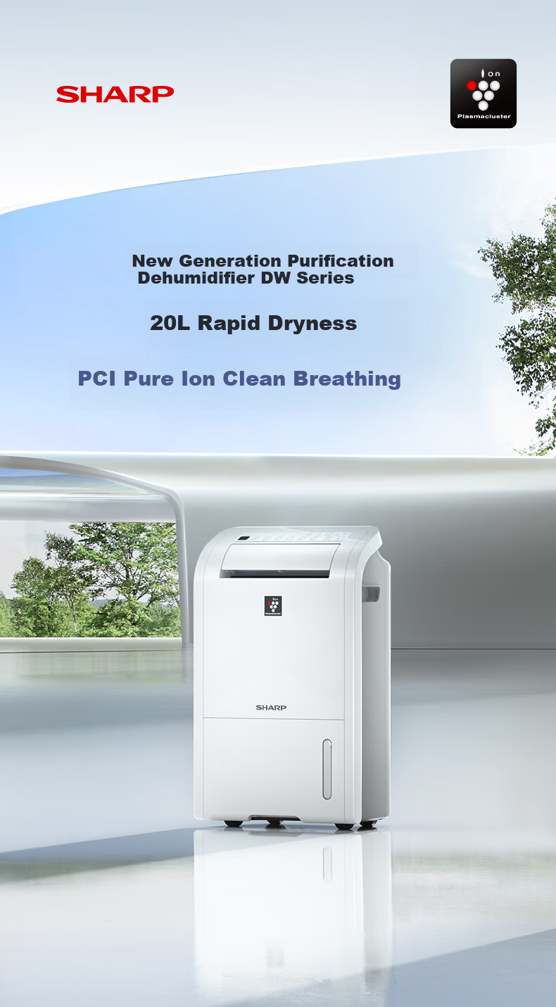 Sharp CS12Z Dehumidifier Home Use Quiet Moisture Absorber Clothes Dryer Bedroom Living Room Indoor Damp Proof 3