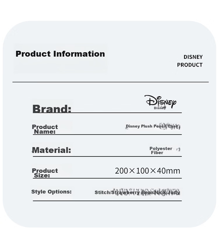 Disney Zootopia Plush Pencil Case Large Capacity Cute Stationery Bag for Middle and High School Girls 6