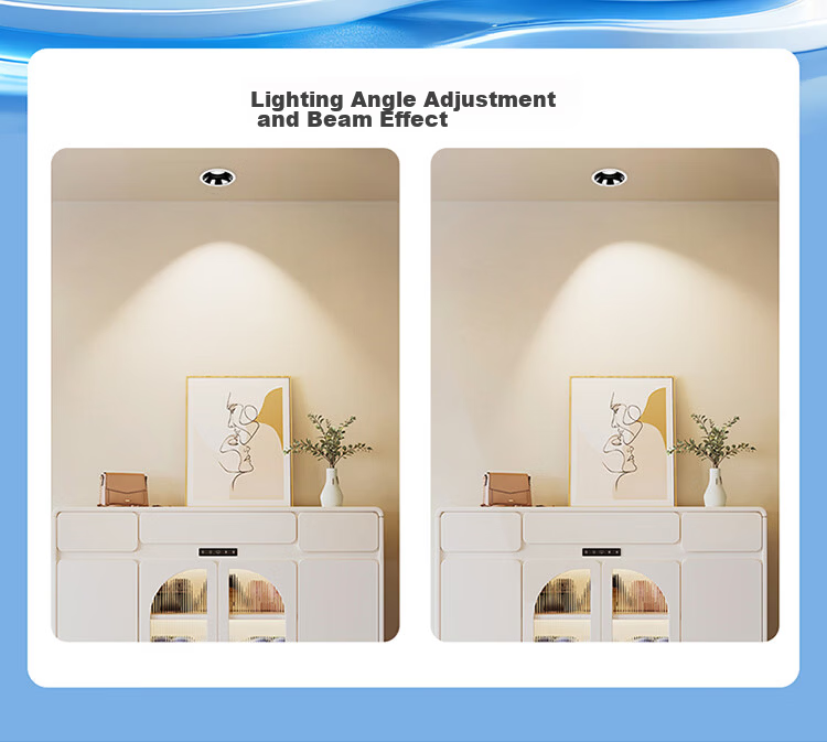 NVC LED Recessed Spotlight for Living Room Corridor Background Anti-Glare Full Spectrum Eye Protection Small Hill Aluminum Material Opening 75-78mm 12