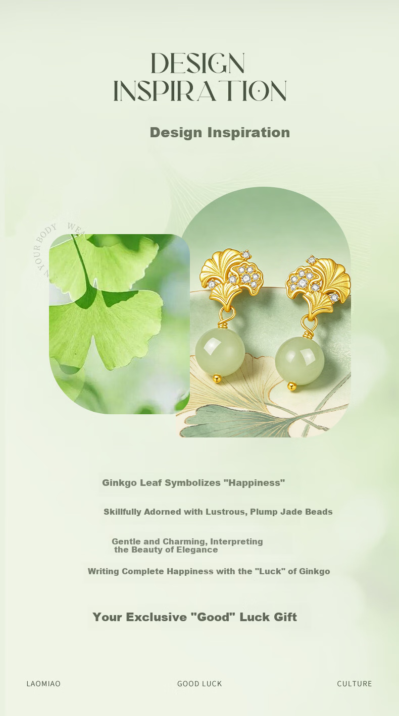 Lao Miao Hetian Jade Earrings Studs Luxury Fashion Jewelry Valentine's Day Birthday Gift for Women Girlfriend Wife 3