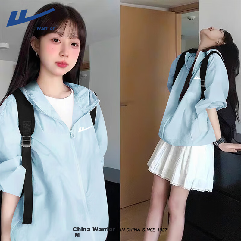 Warrior Women's Sunscreen Jacket 2026 New Summer UV Protection Loose Comfortable Lightweight Skin Jacket Student Sun Protection Coat