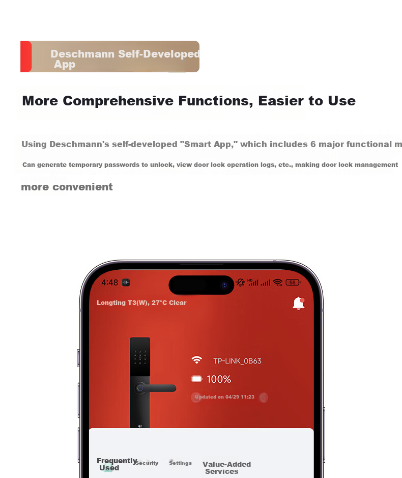 Longting Deschmann Smart Door Lock Fingerprint Password T3 (9% Off in Jiadichao Head Live Room) 17