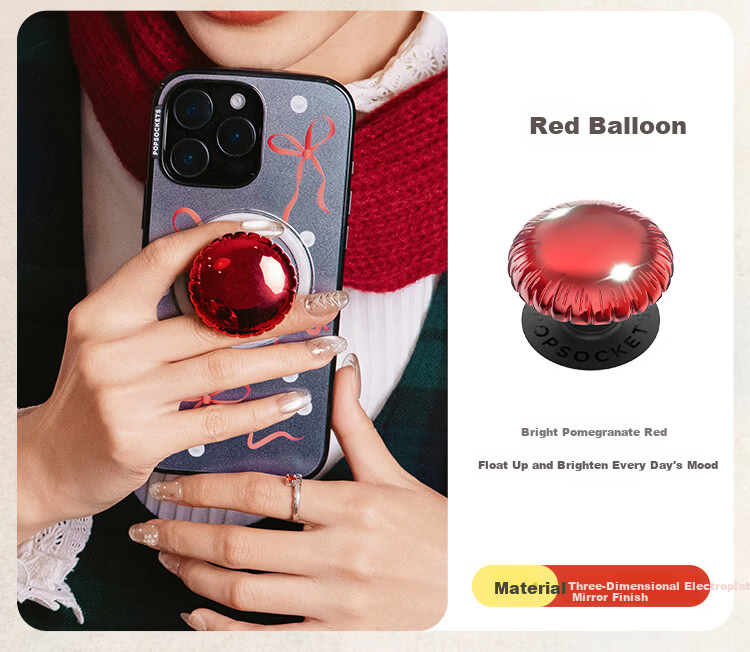 PopSockets Ma Shang You Fu Bubble Pop Apple iPhone 16/17 Magnetic Airbag Retractable Anti-Drop Adhesive Stand MagSafe Round Pop Year of the Horse Liquid Sand 9