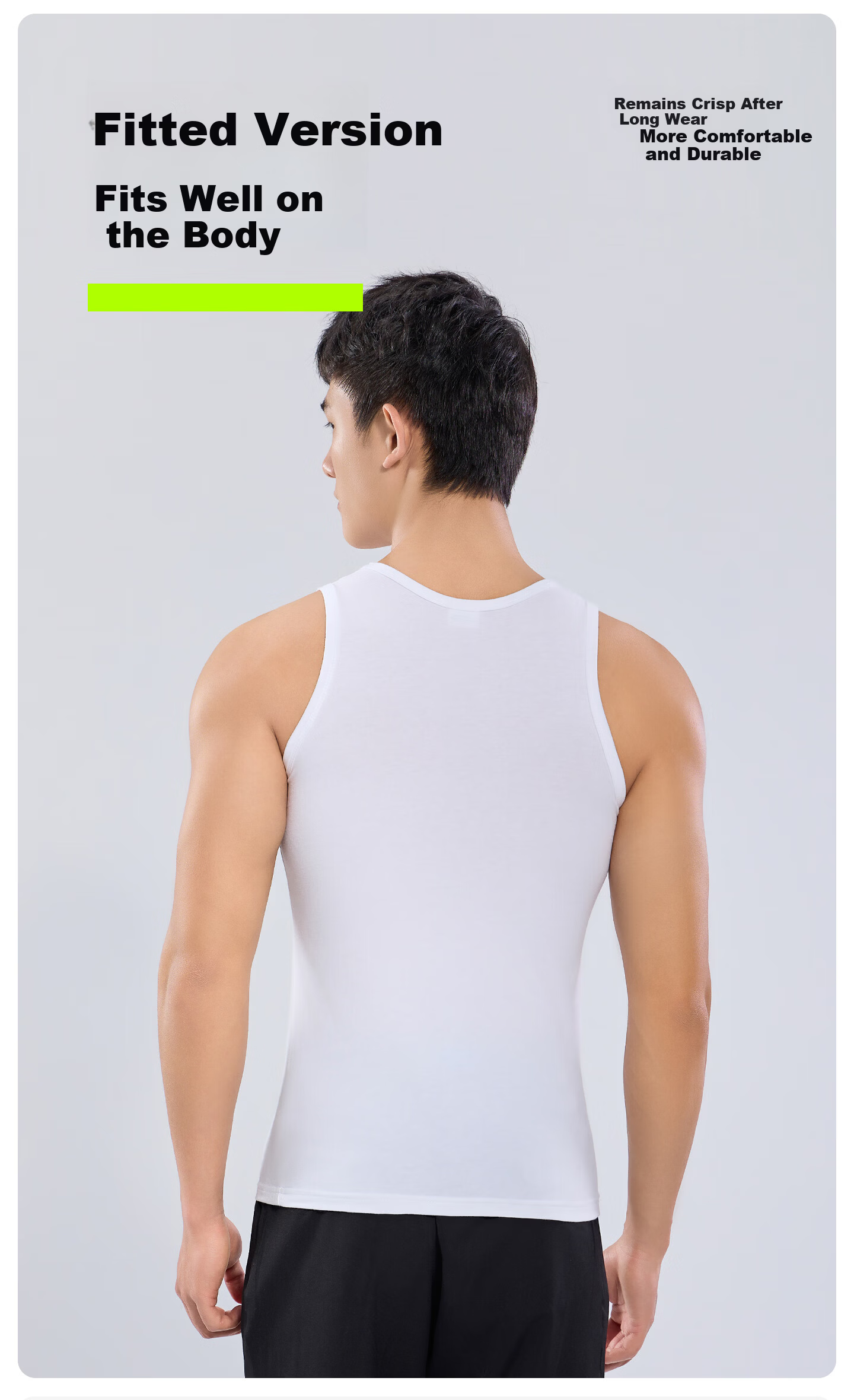 Youkeshu Men's Summer Thin Cotton Slim Fit Tank Top Sports Sleeveless Sweat-Absorbing Fitness Shirt 11