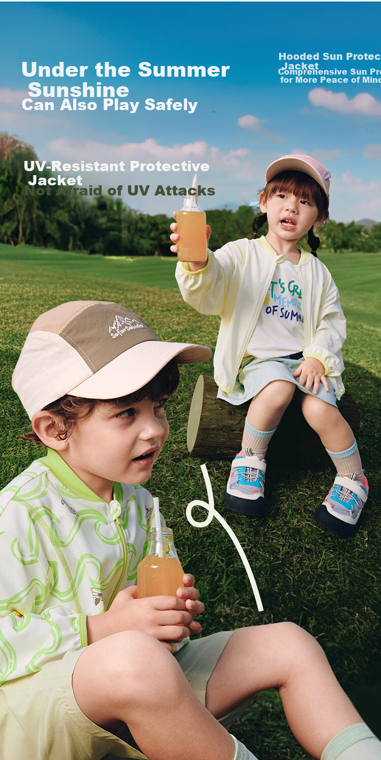 Balabala Kids Sun Protection Jacket Boys Girls Baby Coat 2026 Summer New Cool Feeling Cute Trendy Fashion Top 2