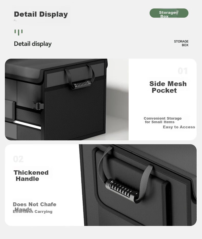 Kousu Car Trunk Storage Box Vehicle Organizer Storage Container Car Interior Accessories Trunk Organizer Shoe Storage Solution 7