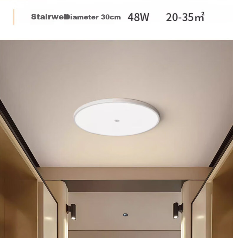Labotareda Ultra-thin Three-proof Ceiling Light LED Infrared Human Body Sound Control Lamp for Stairs Corridor Hallway 22