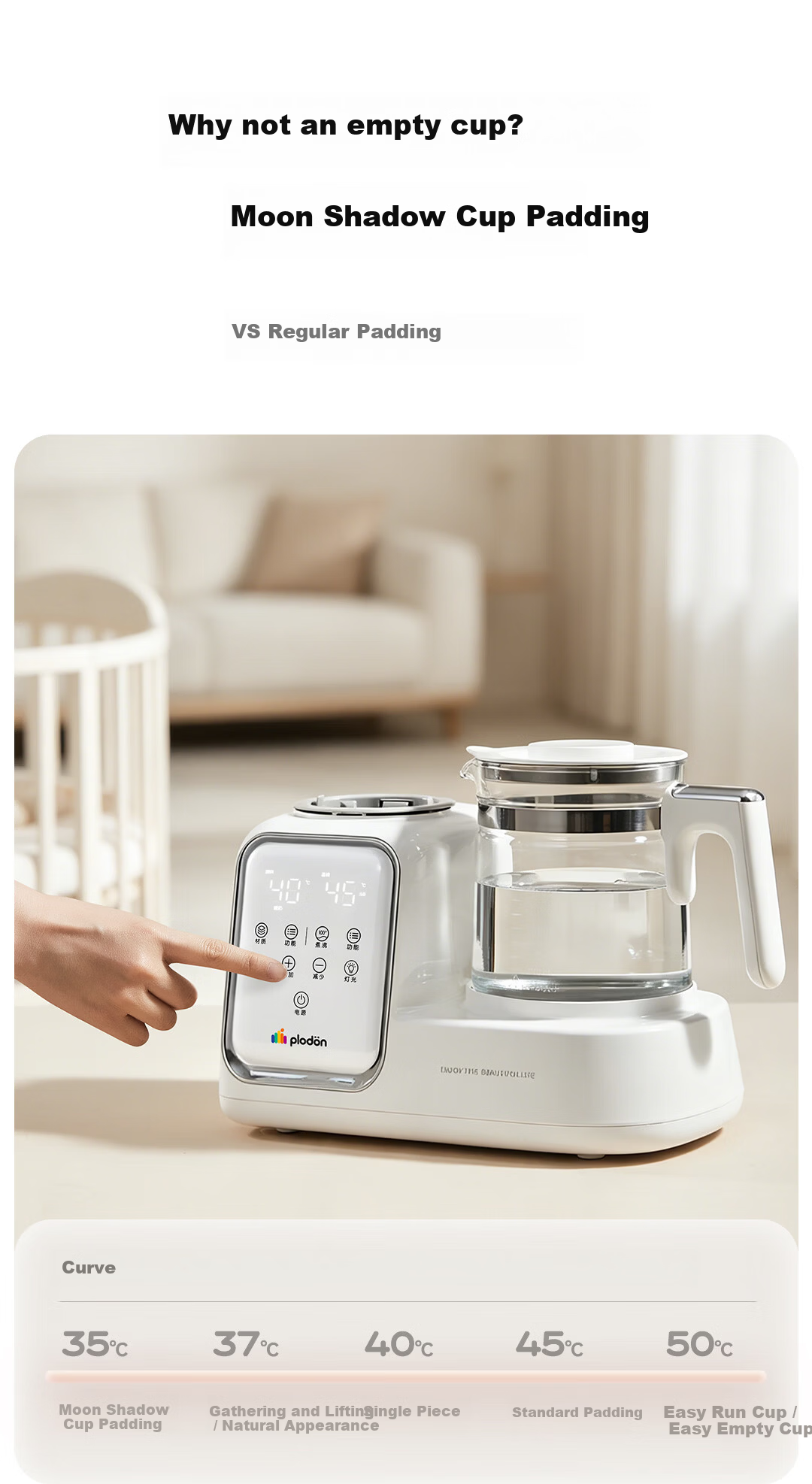 Puriton Thermostatic Kettle Baby Milk Preparation Household Large Capacity 2L Full Glass Body Quantitative Temperature Control Water Dispenser 13