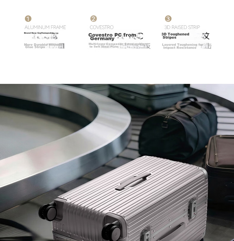 90 Points 20-Inch Aluminum Frame MAX Luggage 2026 New Travel Suitcase Trolley Carry-On Password Lock Soft Matte Purple 20