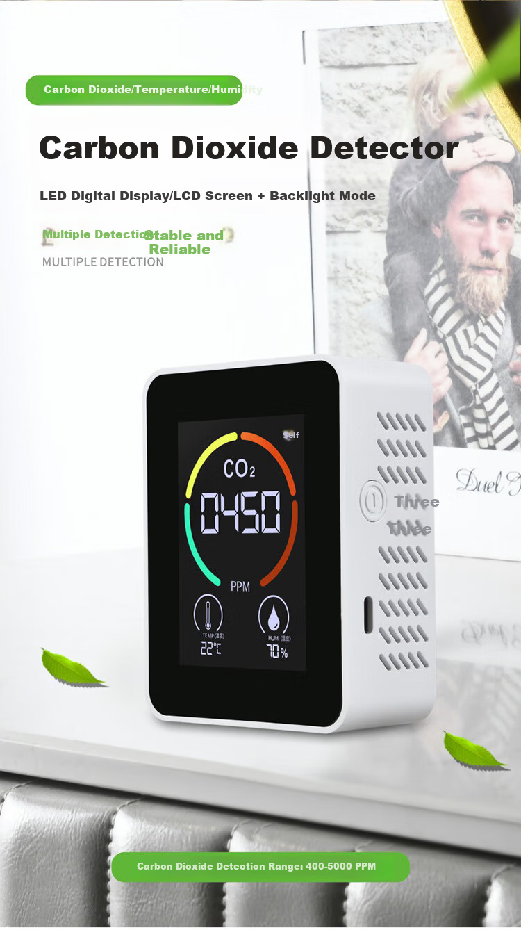 Zhuguo Formaldehyde Detector New Home Accurate Formaldehyde Concentration Tester Intelligent Analysis Anti-Interference Formaldehyde Detector 1