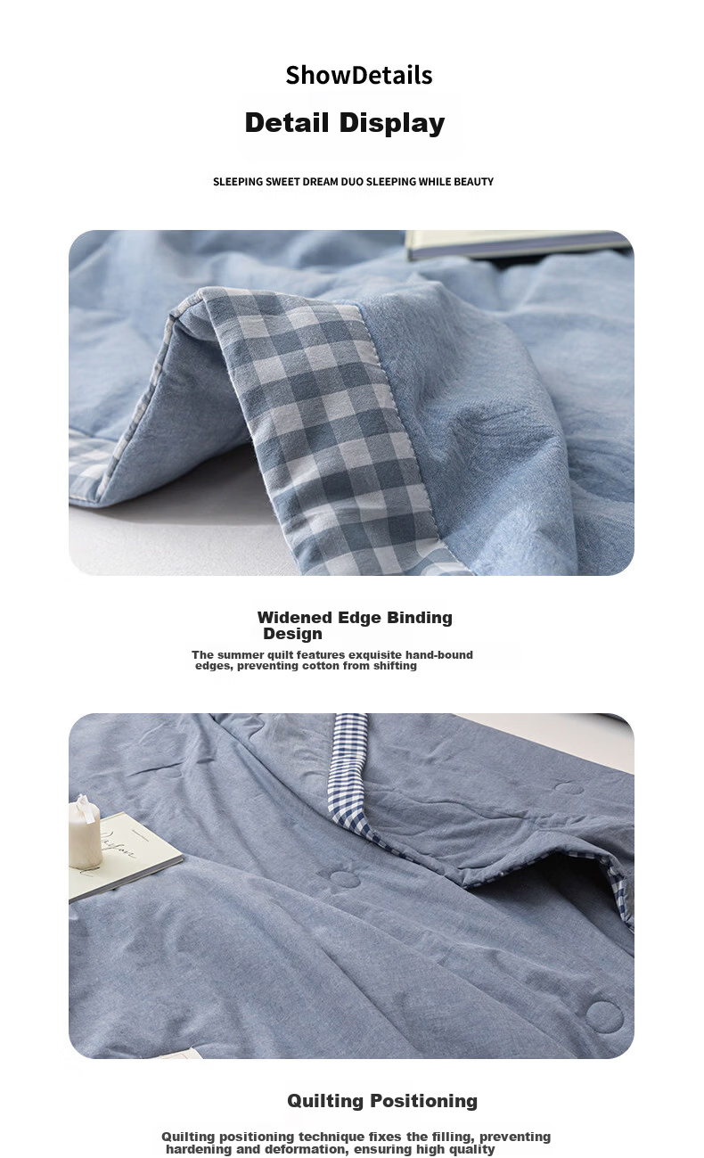 MUJI Grade A Xinjiang Cotton Summer Quilt 20% Cotton Thin Quilt Core Pure Cotton Air Conditioning Summer Blanket 200*230cm 11