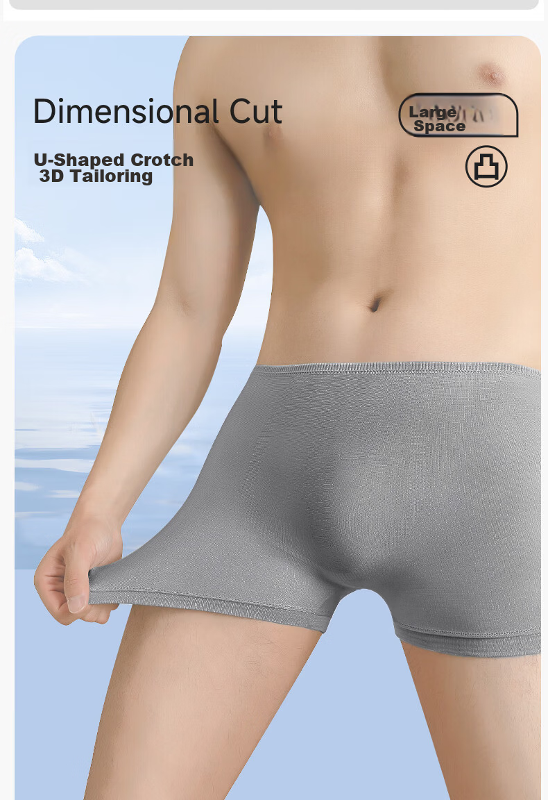 Nanami Akio Disposable Sterilized Boxer Briefs, Wash-Free, Individually Packaged, Travel Four-Corner Large Size Underwear, 8 Pieces, 3XL 6