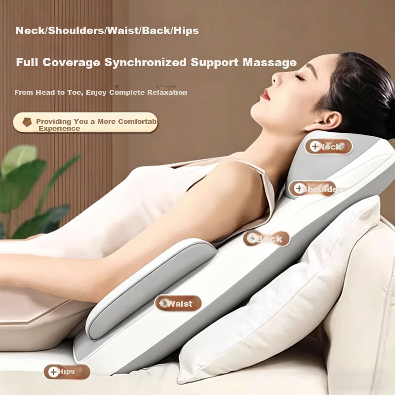 AUX WP-SCK1 Massage Cushion Pad Neck Massager Shoulder Waist Back Kneading Massager Gift for Parents and Girlfriend Birthday Holiday