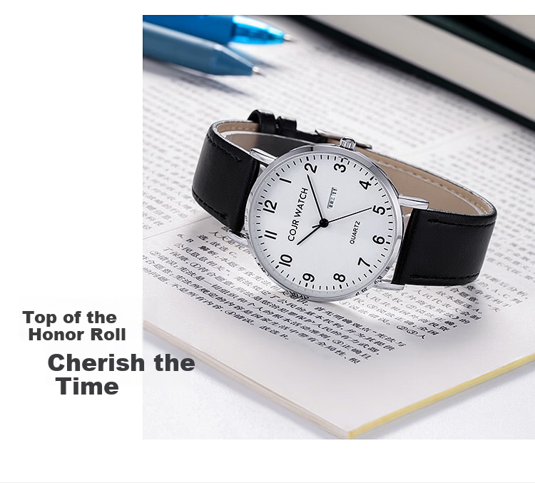 COJR Civil Service Exam Silent Mechanical Quartz Watch for Students Men and Women Allowed in Exam Room 6