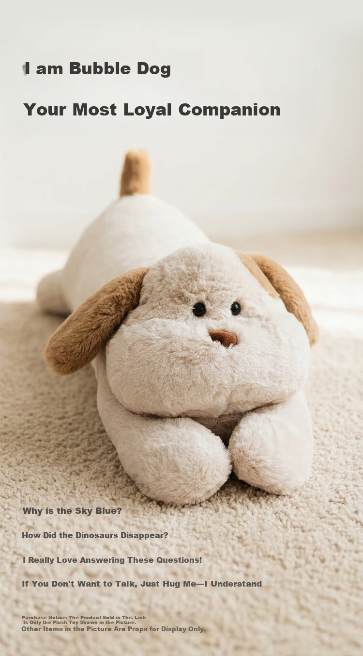 JD Jingzao AI Plush Toy Large Pillow Children's Toy AI Companion Robot Children's Day Gift Bubble Dog 3