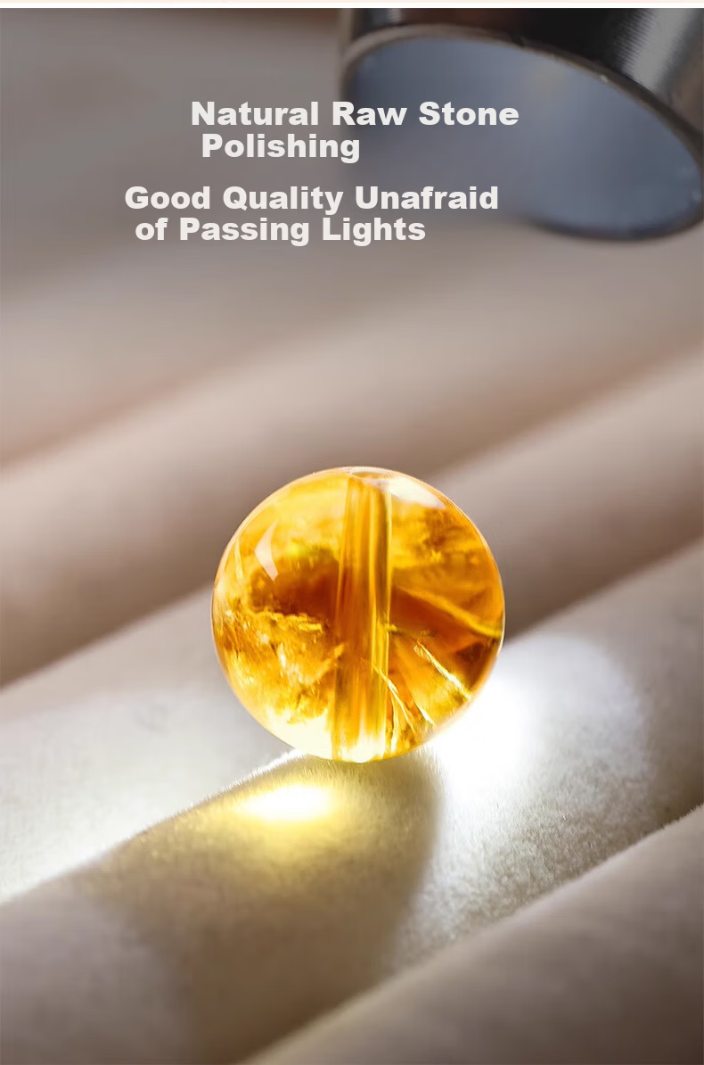 Jinliufu Auspicious Natural Grade Yellow Tower Crystal Loose Beads Wealth Yellow Crystal Handmade Beads for Women Birthday Gift for Girlfriend Mom Wife 7