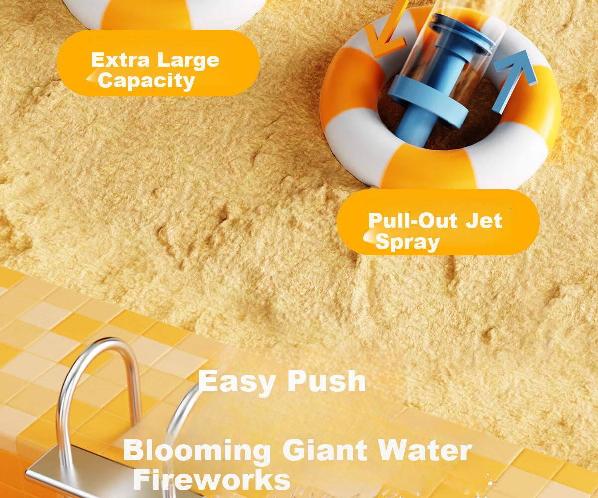 Wild Knight Kids Fireworks Water Gun Pull-Back Spraying Toy Water Play Gun for 3-6 Year Old Boys and Girls Water Battle Cannon 3