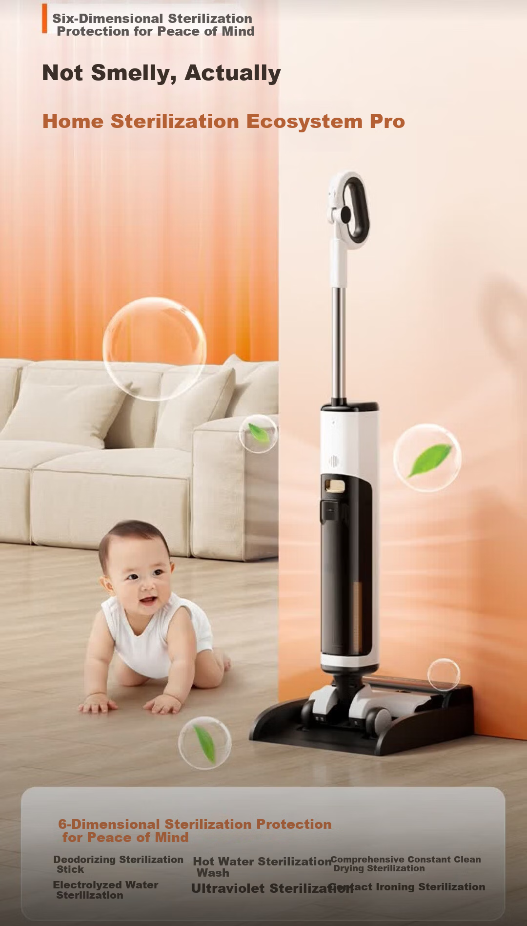 UWANT Youwang Cloud 2.0 Pro Floor Washer [25kPa Suction, Tangle-Free Ultra-Thin Design] Push-In All-in-One Automatic Mop Cleaner 9